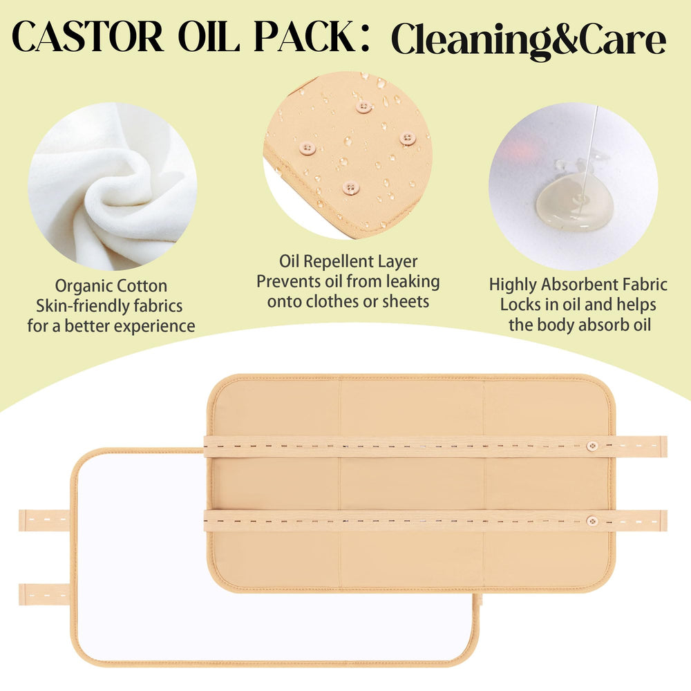 Selferry castor oil pack wrap chest offers broad coverage and upper body warmth