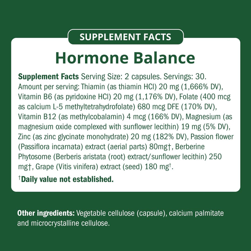 Semaine Hormone Balance on nightstand with glass for deeper sleep potential.