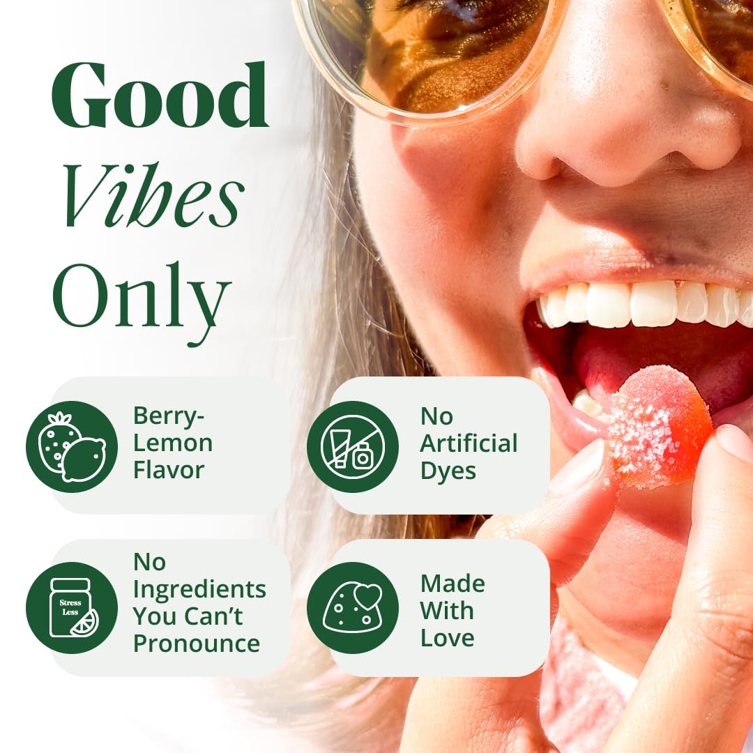 Semaine Stress Less Gummy packaging emphasizes USA-based, lab-tested quality