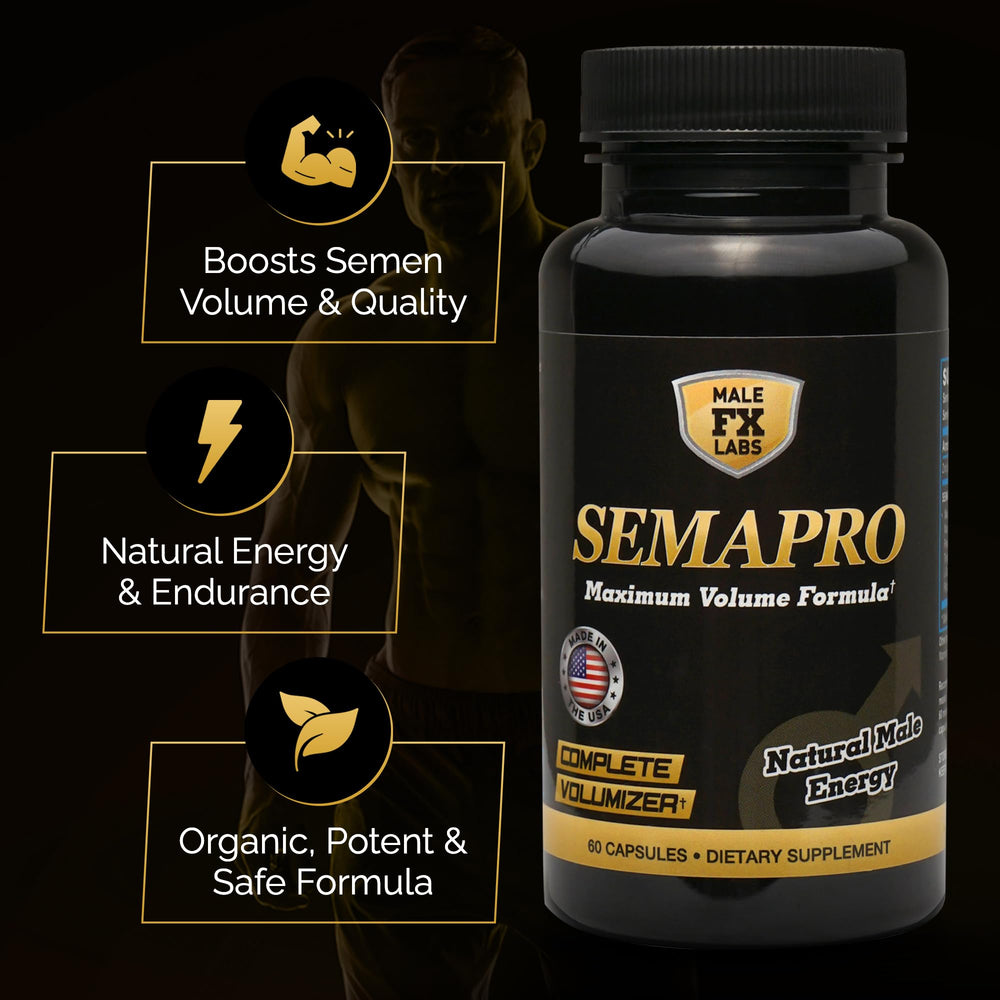 Close-up of Semapro ingredient label highlighting high quality nutrients.