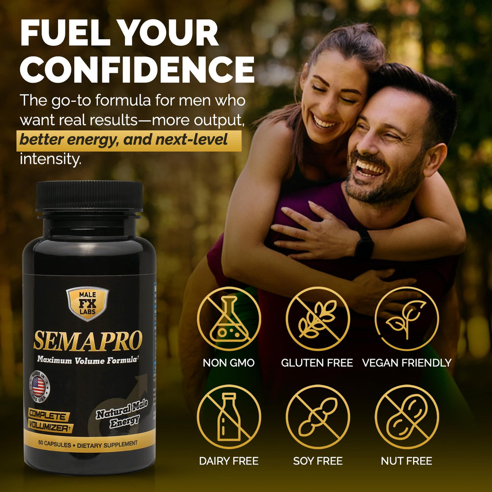 Lifestyle shot of a couple enjoying energy and vitality with Semapro.