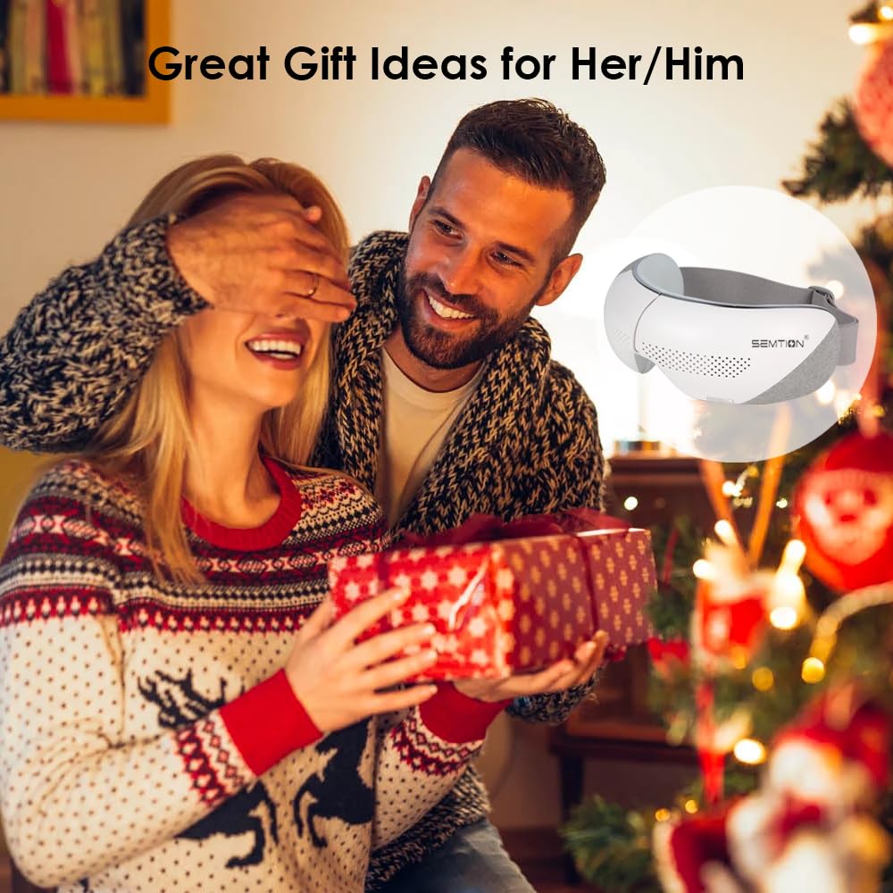 SEMTION Eye Massager with Heat, 180 fold demonstrates compact portability