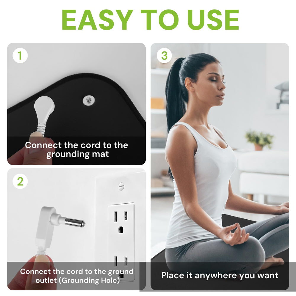 Senedy Health grounding mat portable for easy relaxation anywhere.