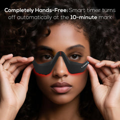 SENHI ergonomic 3D wrap design focuses light around the eyes for precise treatment.