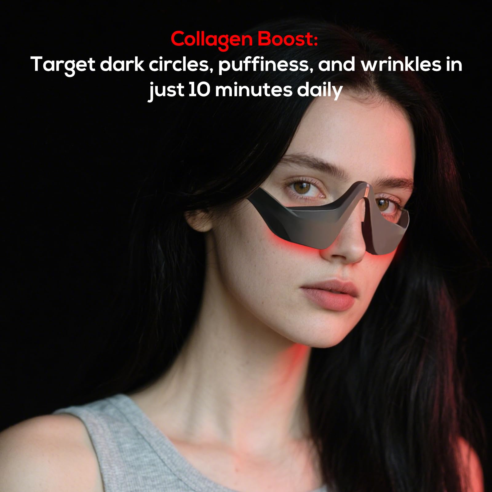 SENHI microcurrent eye massage targets the delicate eye area for relaxation.