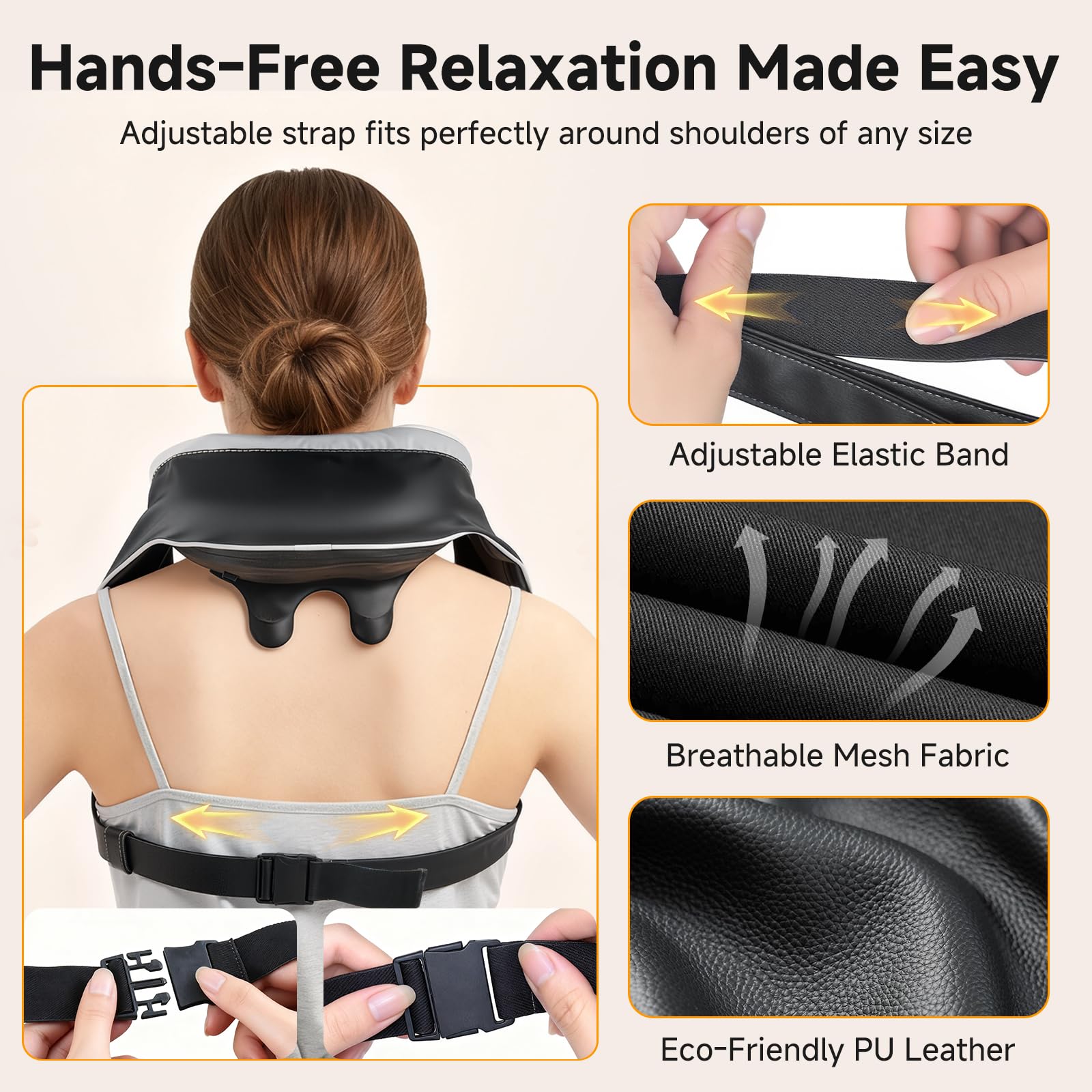Senluyi cordless 6D massager showing battery status and runtime