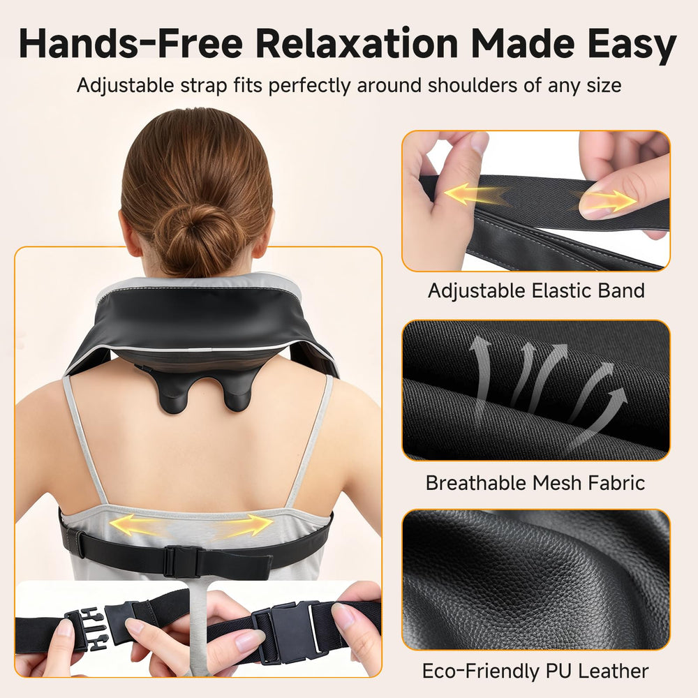 Senluyi cordless 6D massager showing battery status and runtime