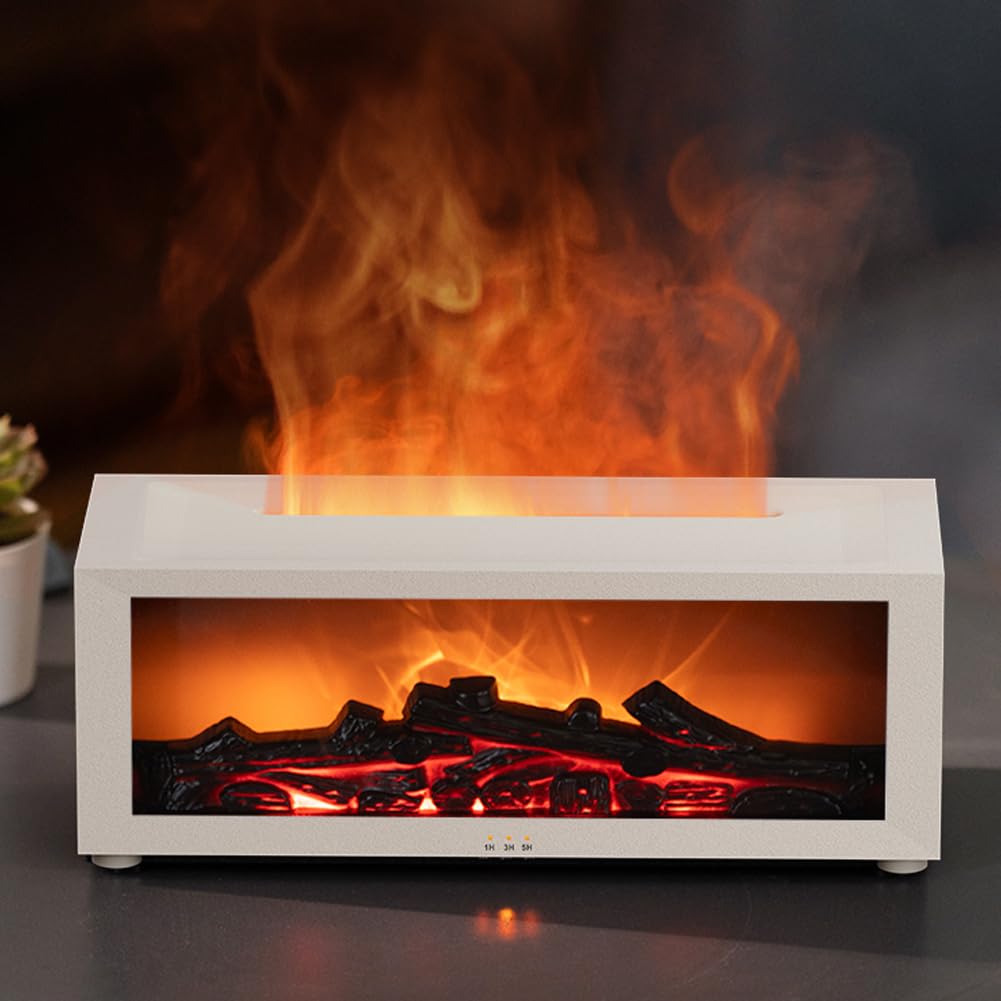 Senmul fireplace diffuser with seven flame colors creating cozy ambience