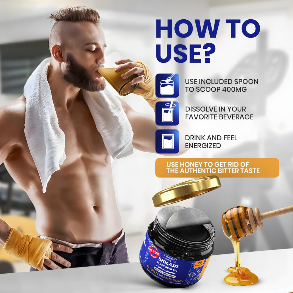 Sensible Needs Filtración Nano Shilajit para mayor pureza.