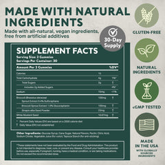 All-natural vegan ingredients label emphasizes a clean daily supplement.