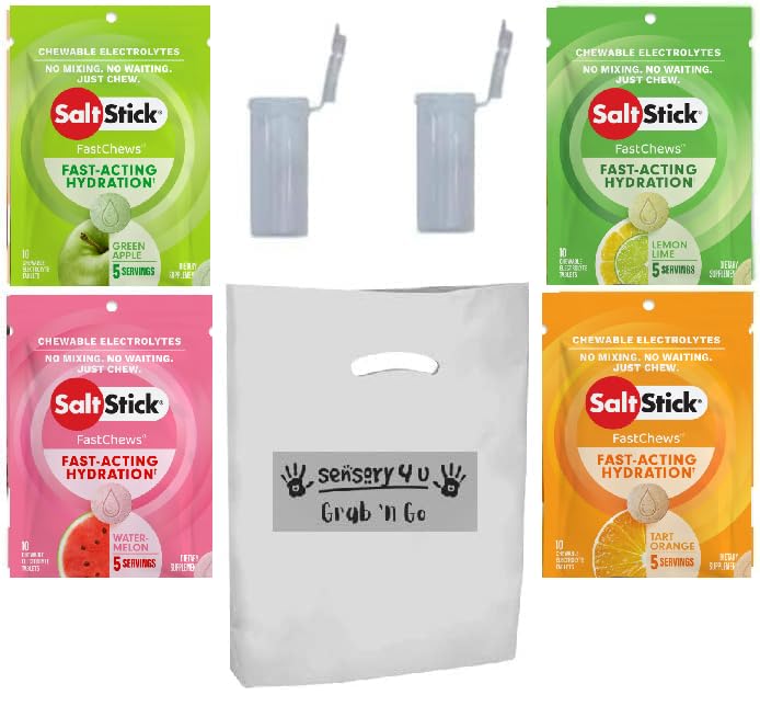 SENSORY4U SaltStick FastChews Gift Set with Race Ready Tubes for on-the-go electrolytes during workouts and outdoor training.