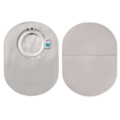 SenSura Mio filtered ostomy pouch for 50 mm stoma with flat end, discreet design.