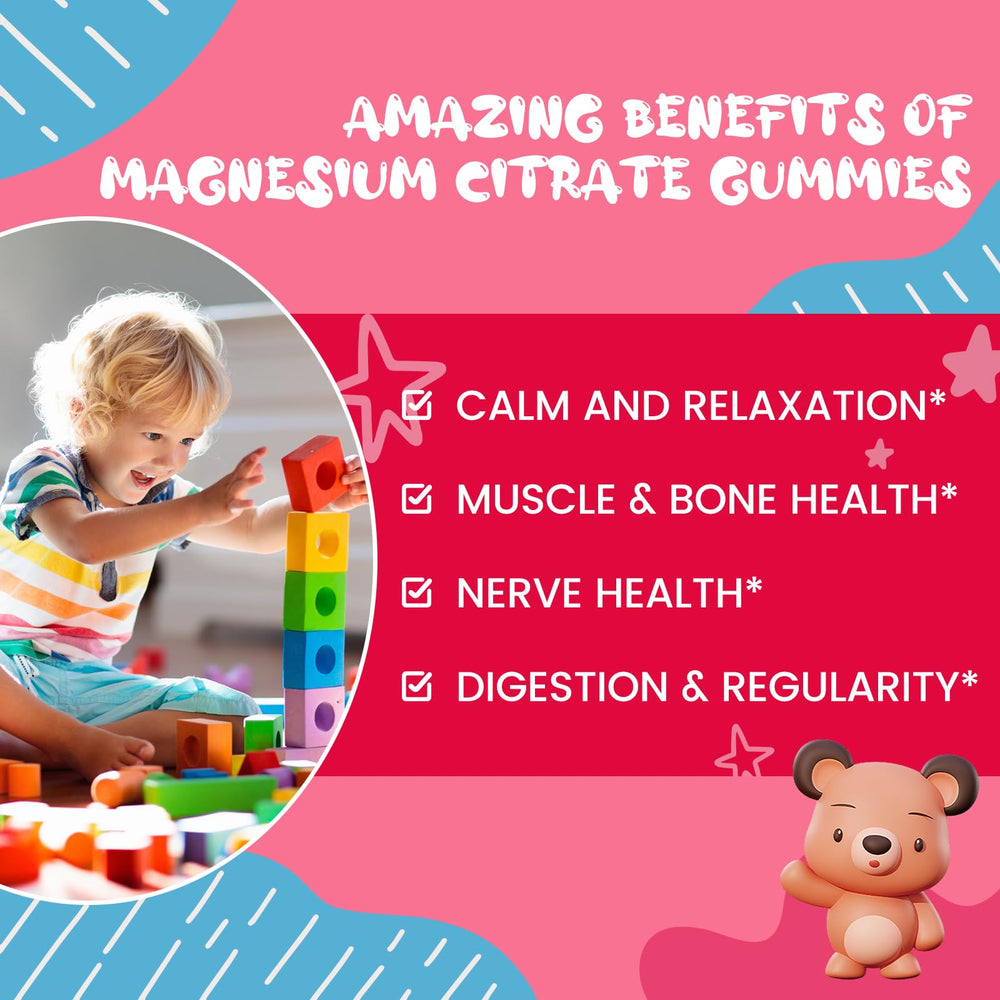 Sept Yan magnesium citrate gummies with B6 for better absorption and mood support
