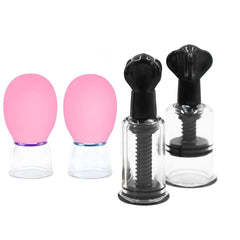 Serafine 4Pcs body vacuum suction cups set in pink and black for at-home cupping sessions