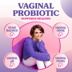 Seraphina packaging front emphasizes 2-in-1 balance for hormonal support and vaginal health.