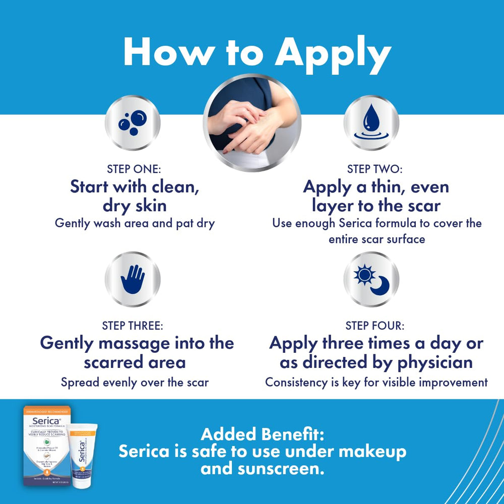 Serica Scar Gel suitable for face and body, non-comedogenic.