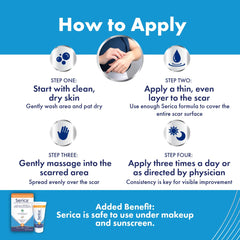 Serica Scar Gel suitable for face and body, non-comedogenic.