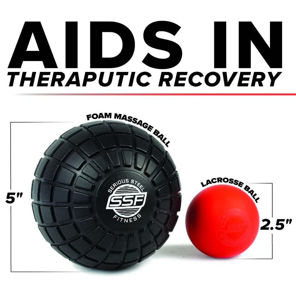 SERIOUS STEEL FITNESS 5 inch foam ball is portable for quick workouts and travel