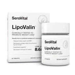 Serovital LipoValin bottle front view showing daily weight management support
