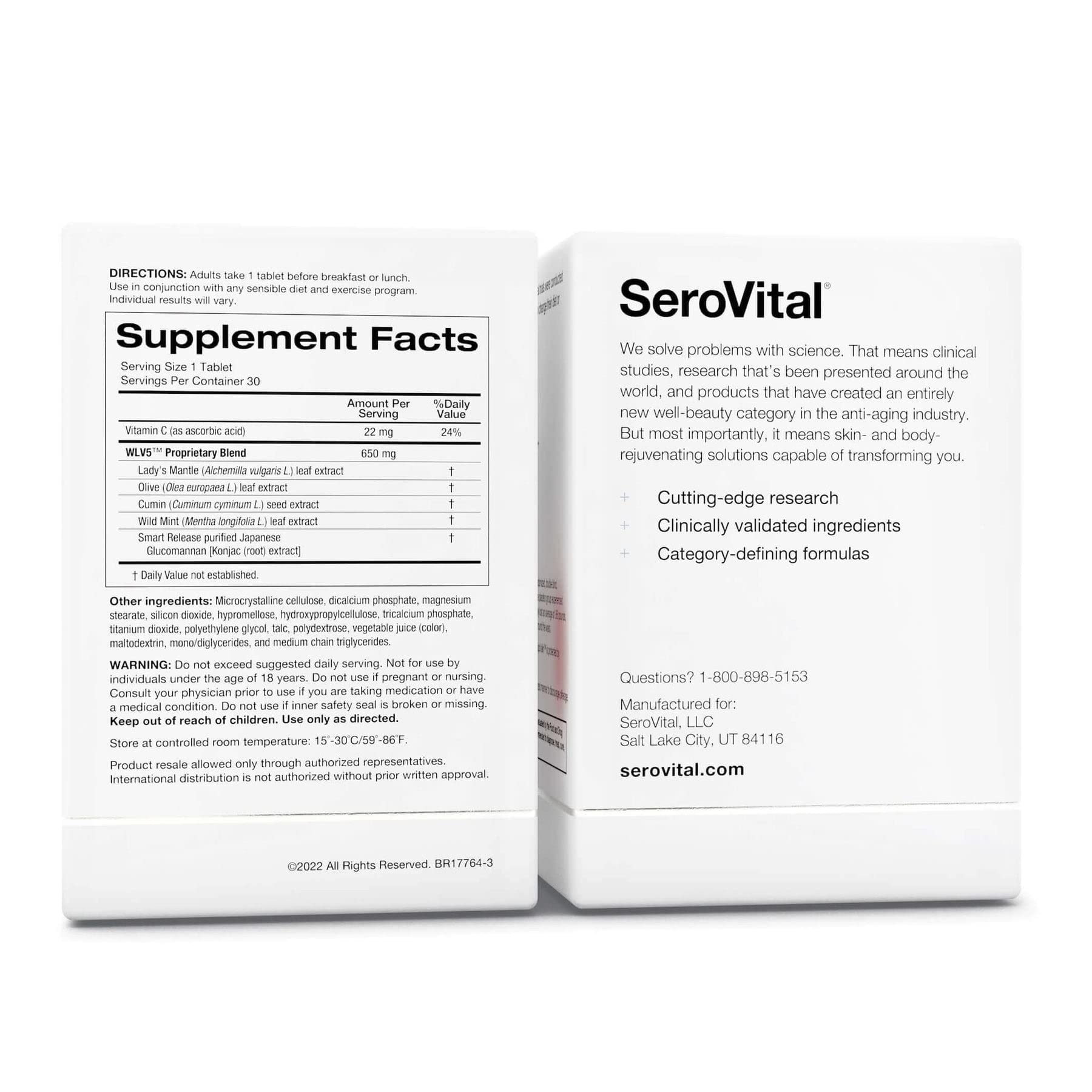Serovital LipoValin box beside a fitness plan on the shelf