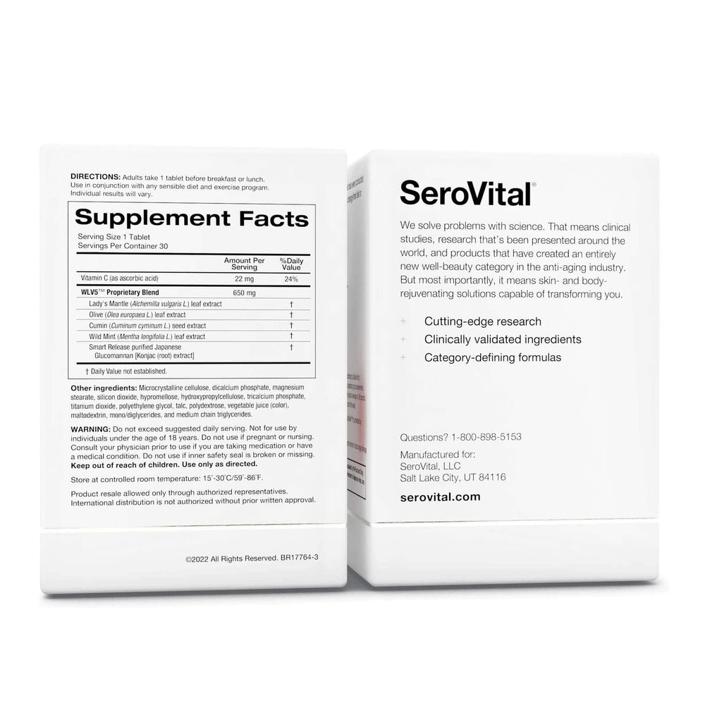 Serovital LipoValin box beside a fitness plan on the shelf