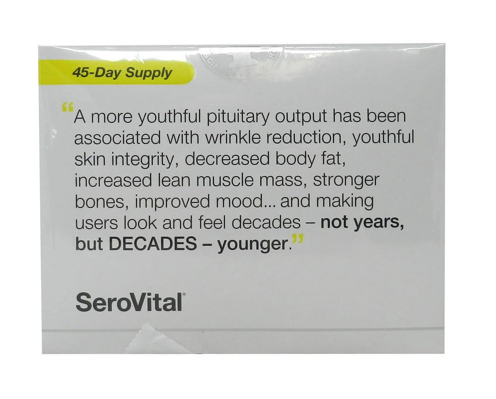 Serovital Renewal Complex bottle closeup highlighting the capsules.
