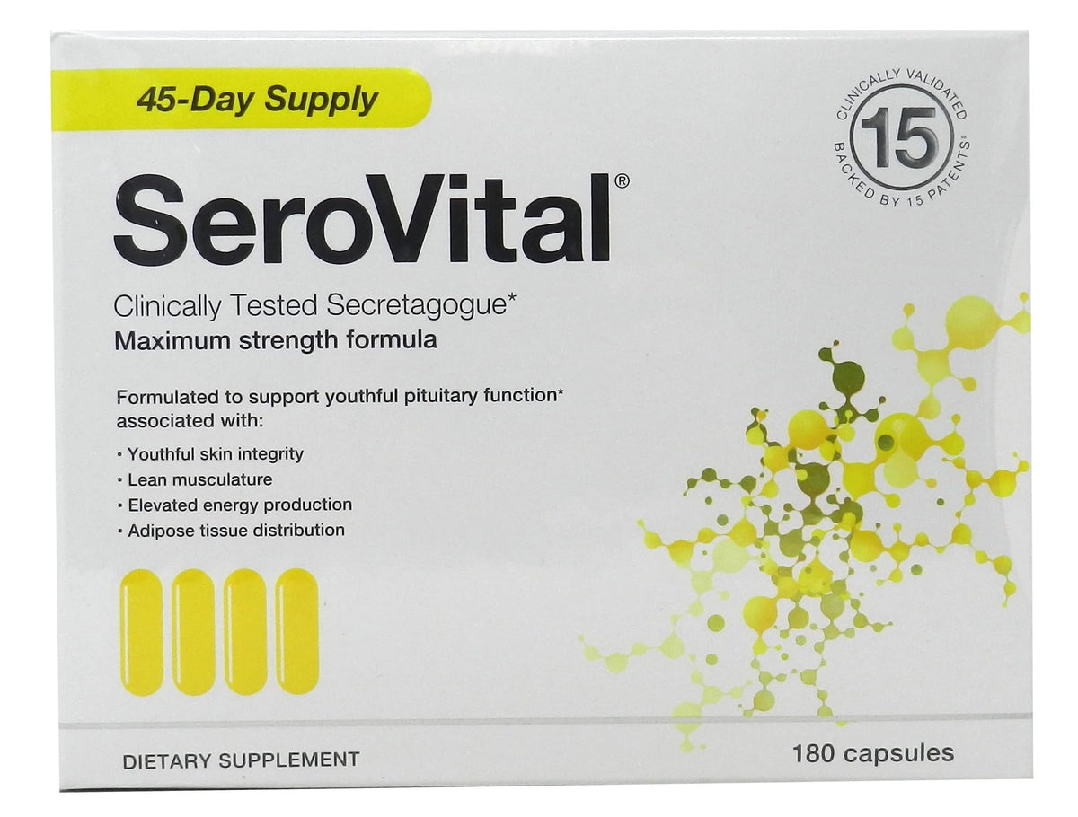 Serovital Renewal Complex bottle front view for daily energy support.