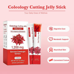 Close-up of SERSANVE Coleology jelly texture with pomegranate flavor hints.