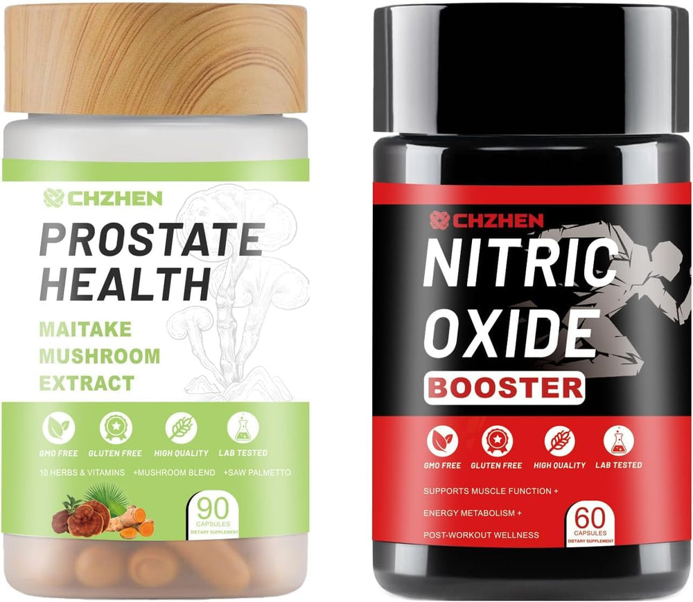 SERSANVE Prostate Support bottle with turmeric and mushrooms promoting daily vitality.