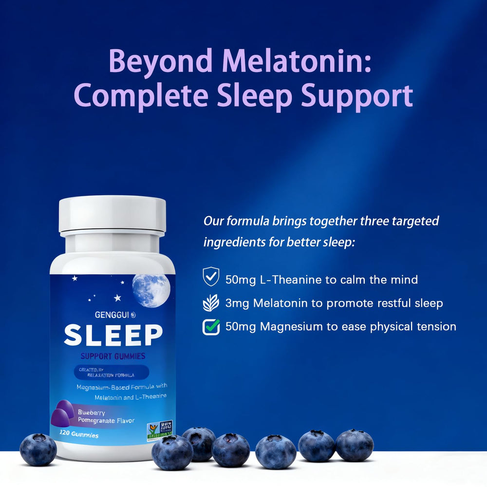SERSANVE Sleep Gummies with magnesium-l-theanine hint at calm nights.