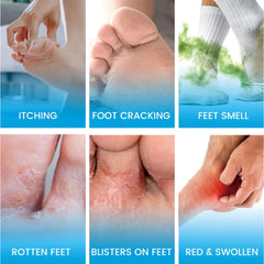 SERYNTH Foot Odor Probiotic Spray pack shot emphasizing odor control benefits.