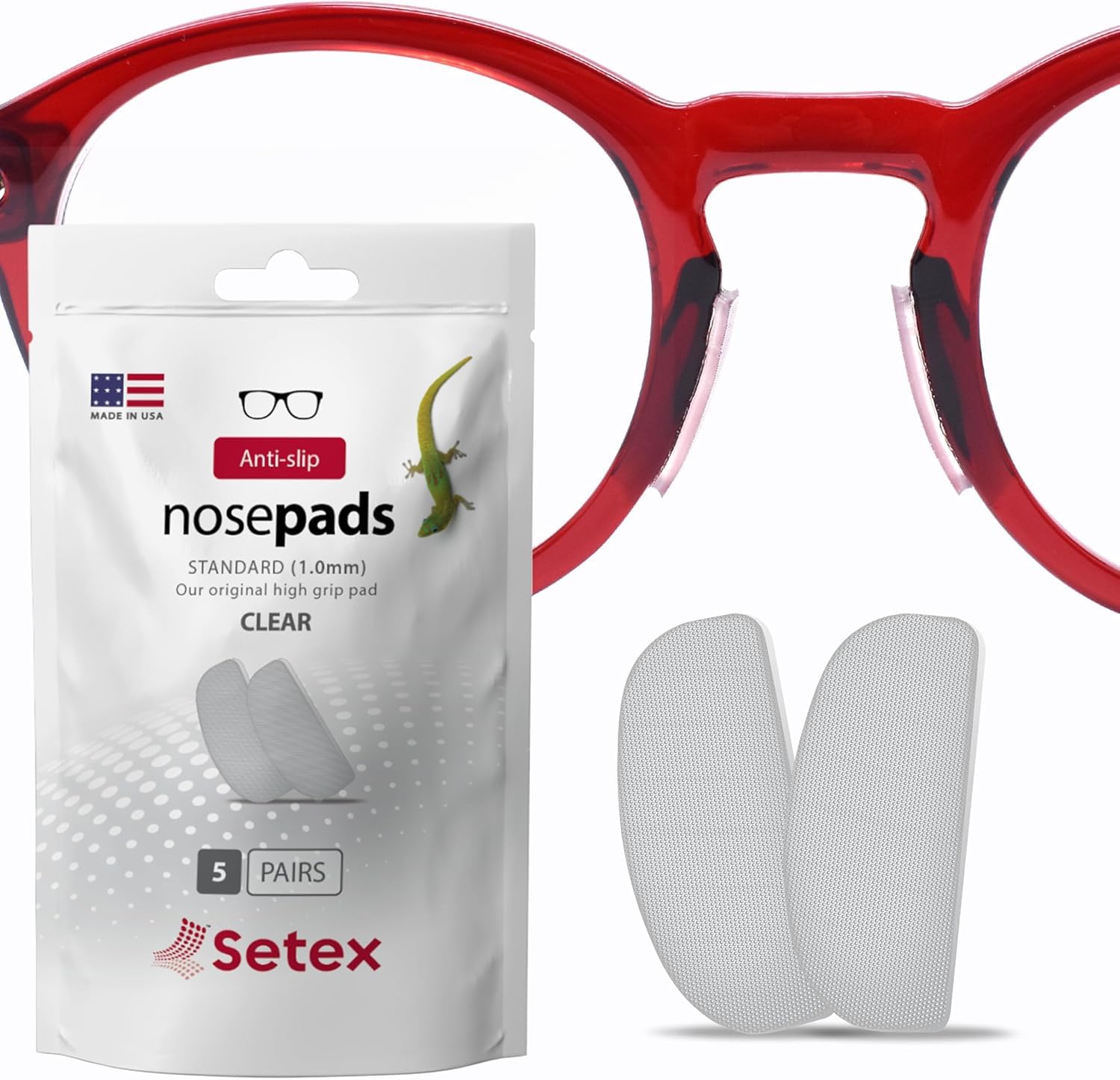 Setex Gecko Grip 1mm nose pad closeup showing thousands of fibers for secure grip.
