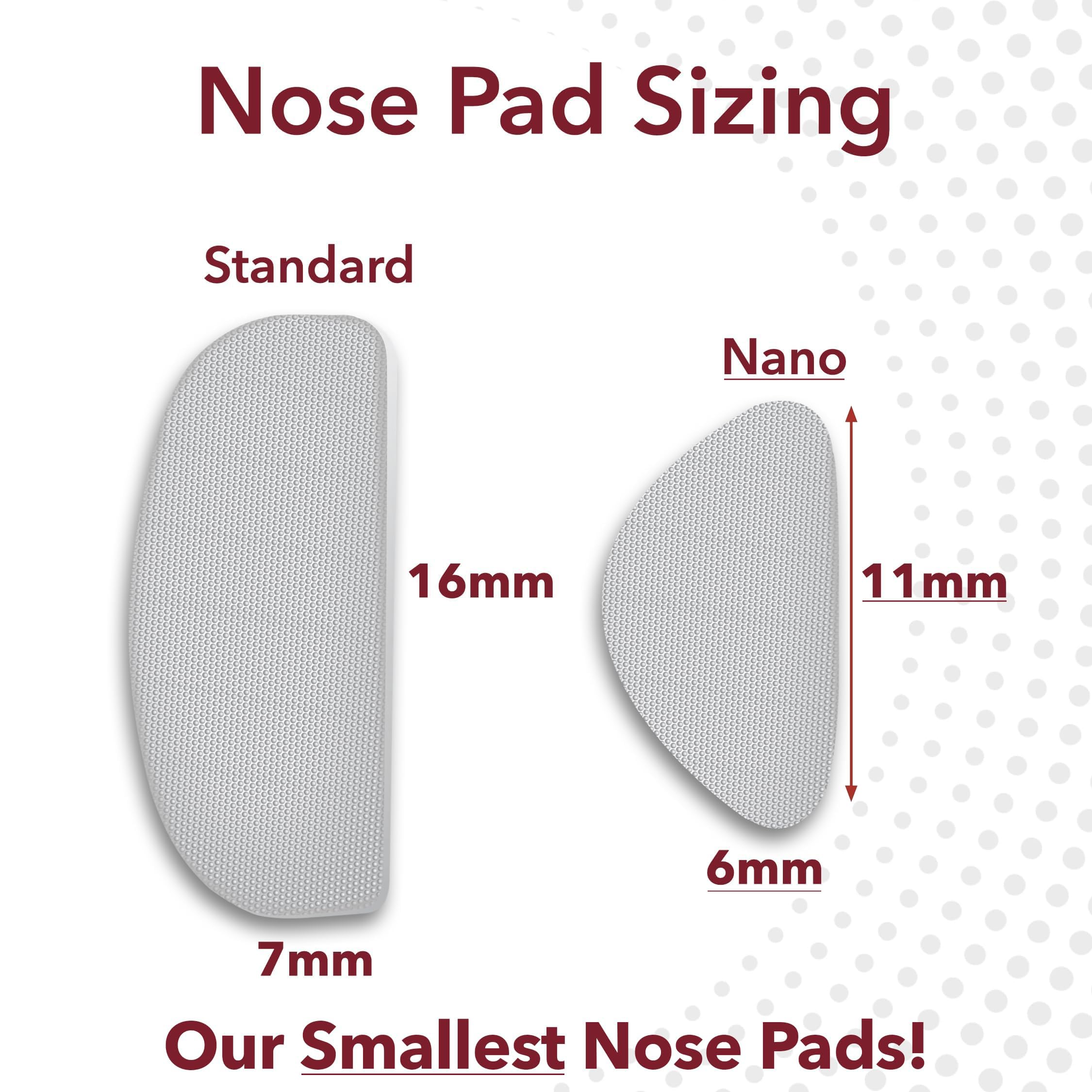 Setex Gecko Grip Nano pads mounted on glasses for secure daily wear.