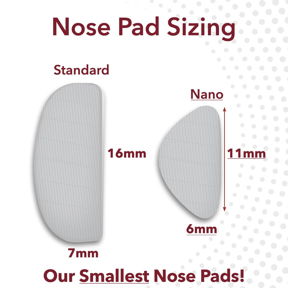 Setex Gecko Grip Nano pads mounted on glasses for secure daily wear.
