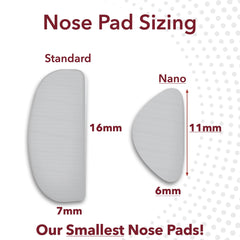 Setex Gecko Grip Nano pads mounted on glasses for secure daily wear.