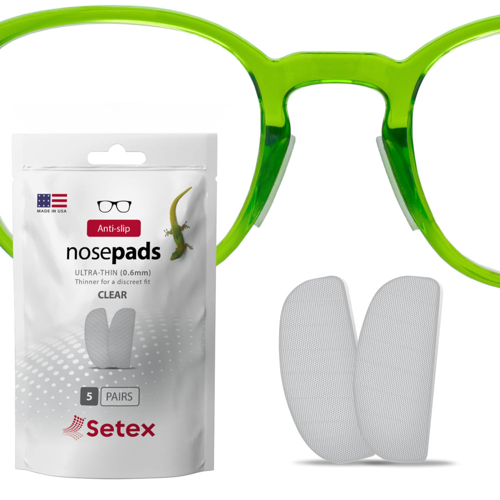 Setex Gecko Grip nose pads close-up showing microfiber surface for secure wear