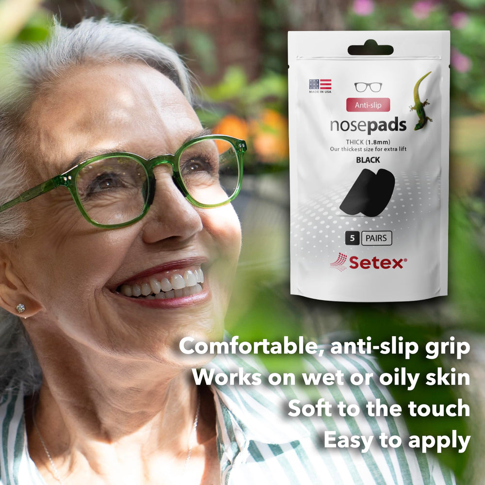 Setex Gecko Grip nose pads side view highlighting slim, comfortable profile.