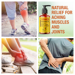 Seven Minerals Arnica Sore Muscle Oil ingredients highlight nourishing base with almond and jojoba.