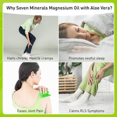 Seven Minerals magnesium oil spray aloe vera infusion soothing skin after showers