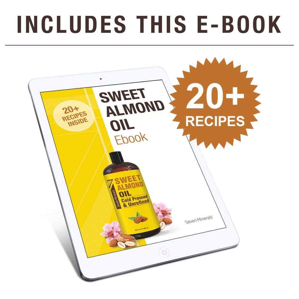 Seven Minerals Sweet Almond Oil no added ingredients preserves purity for versatile DIY uses.