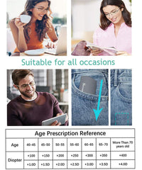 SevenPlus foldable readers with spring hinge for easy on the go use