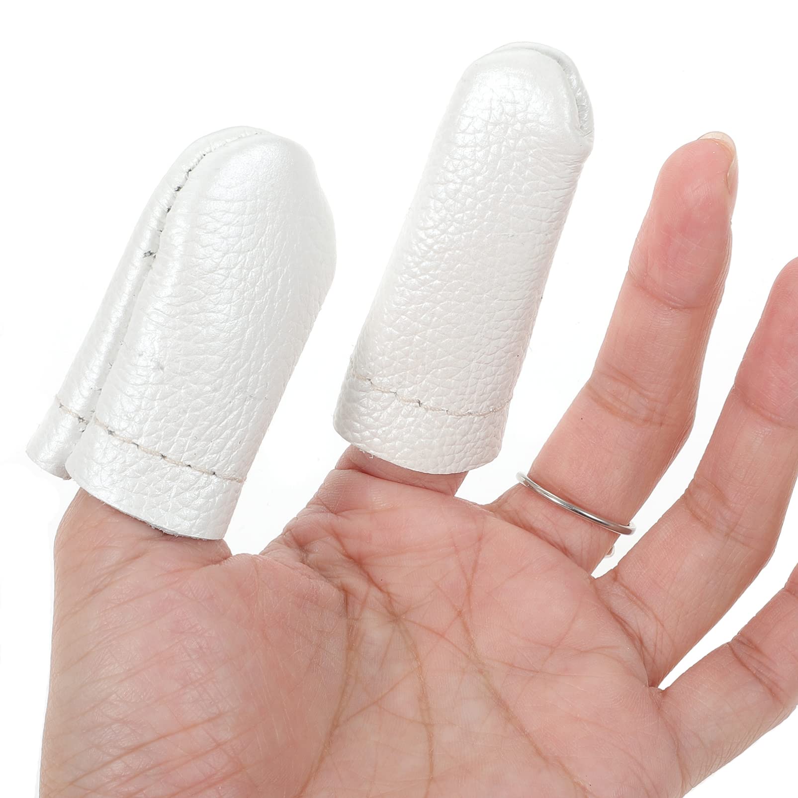 SEWACC leather finger cot provides felting protection with soft leather