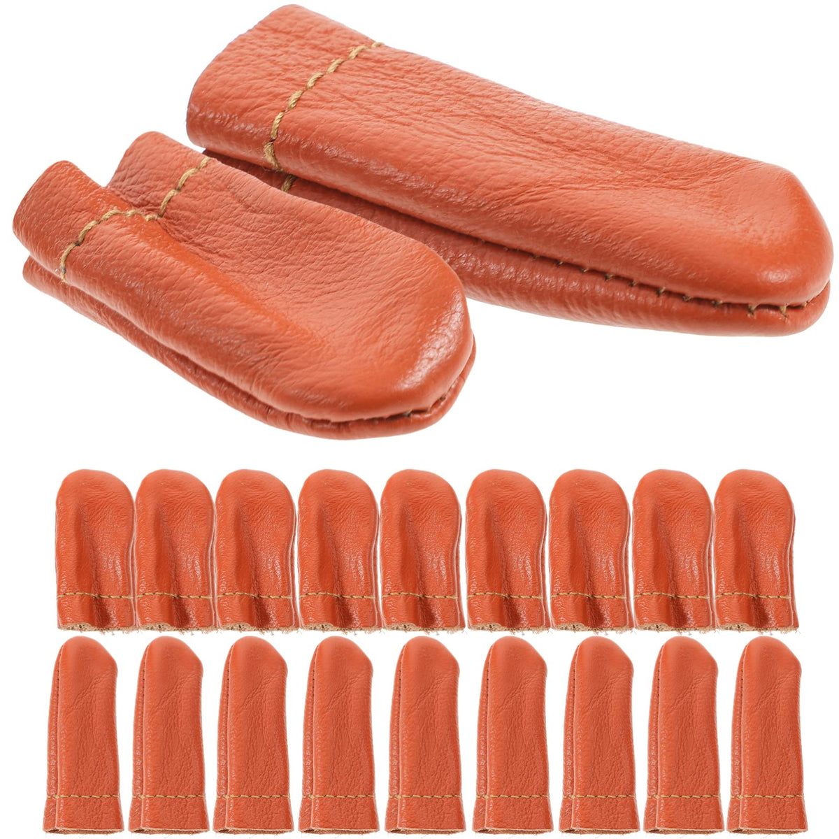 SEWACC leather finger cot for thumb protection during felt crafting and felting work
