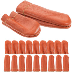 SEWACC leather finger cot for thumb protection during felt crafting and felting work