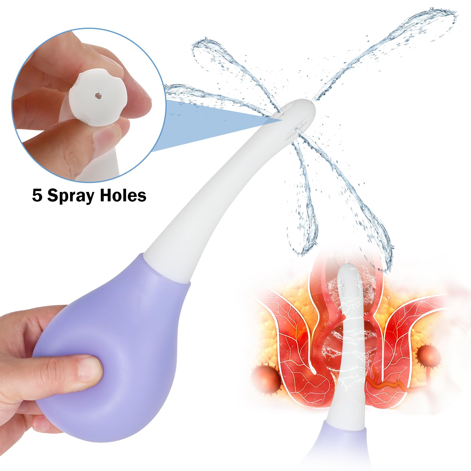 SewXew Anal Douche Kit nozzle separation for simple cleaning