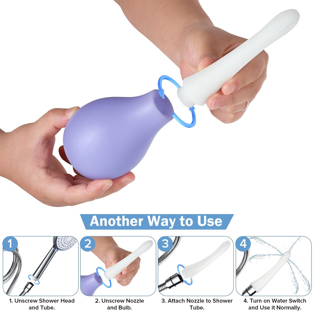 SewXew Anal Douche Kit compatible shower head connection option