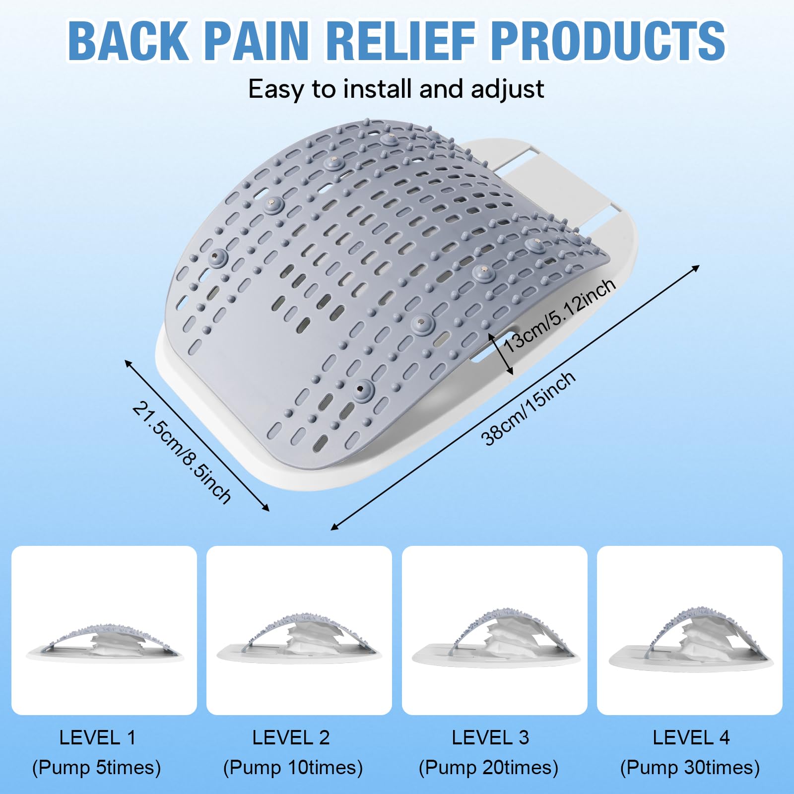 SEXIEE lumbar support board with 90 massage points for muscle relief
