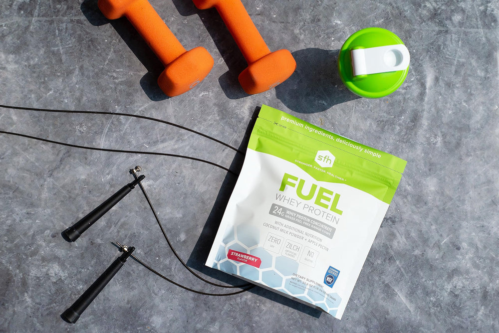 SFH Fuel packaging front emphasizes soy-free, gluten-free, artificial flavor-free