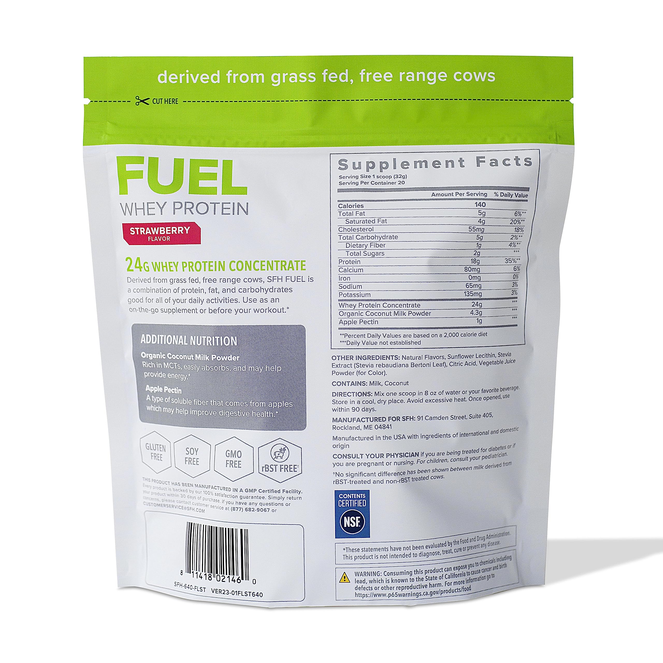 SFH Fuel scoop with powder for convenient on-the-go protein