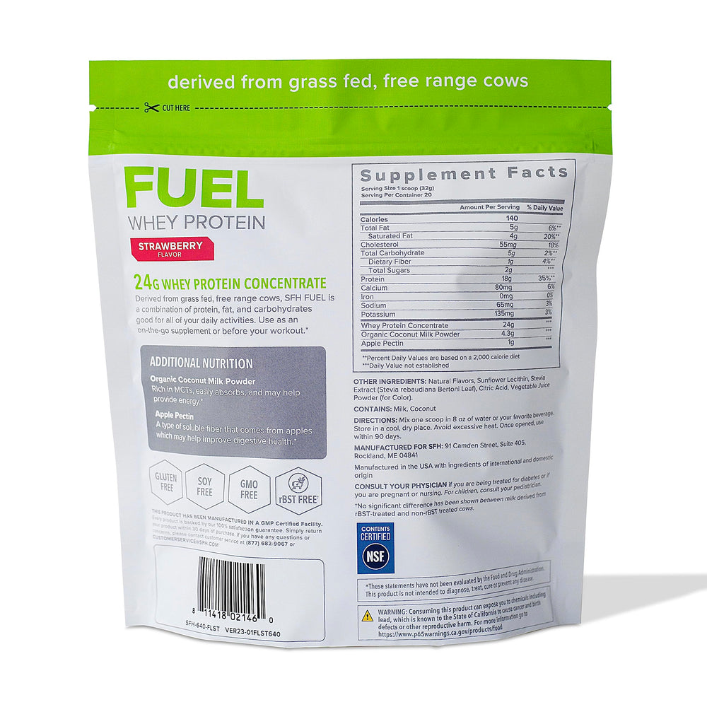 SFH Fuel scoop with powder for convenient on-the-go protein
